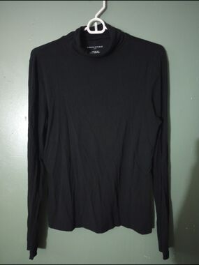 Banana Republic Black Slim Turtleneck Top